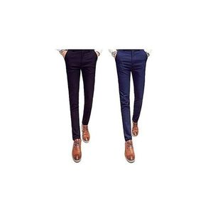 "Fashion Men's Formal Official Trousers - Premium 2-Pack, Elegant and Comfortable Office Wear for Men, Perfect Fit for Business, Meetings, and Formal Events"