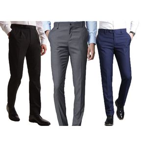 "Fashion Men's Formal Official Trousers - Premium 3-Pack, Elegant and Comfortable Office Wear for Men, Perfect Fit for Business, Meetings, and Formal Events"