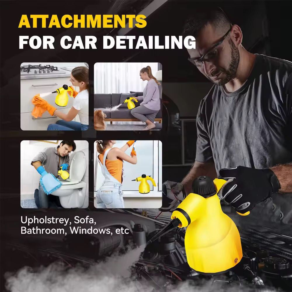 "220V High-Temp Handheld Steam Cleaning Machine – Heavy-Duty Sterilizer & Pressure Washer for Cars, Kitchens, AC Units & Household Surfaces"
