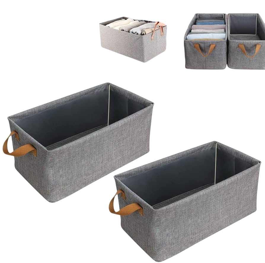 Premium 47x29x20cm Foldable Clothes Storage Bag – Multipurpose Closet Wardrobe Organizer, Laundry Bin & Underbed Storage Solution with Zipper Closure & Handles – Durable, Space-Saving Fabric Box for