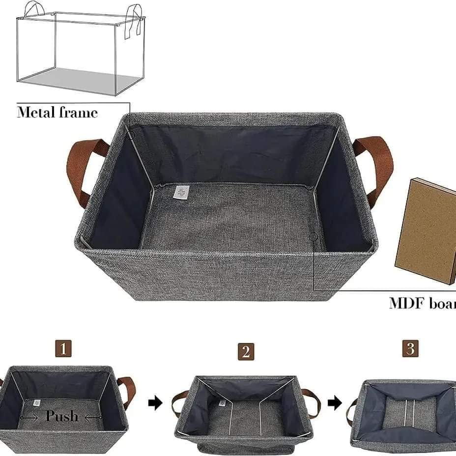 Premium 47x29x20cm Foldable Clothes Storage Bag – Multipurpose Closet Wardrobe Organizer, Laundry Bin & Underbed Storage Solution with Zipper Closure & Handles – Durable, Space-Saving Fabric Box for