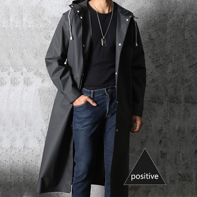 “Premium Heavy-Quality Adult Raincoat with Cap – Ultra-Durable, Waterproof, 110cm Full-Length Design, Unisex Fit Up to 120kg for Maximum Protection in All Weather Conditions”