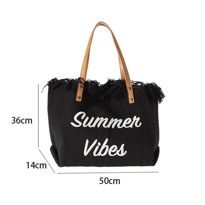 Summer Vibes Women’s Tote Bag – Large Capacity Travel Shopper Handbag, Stylish Ladies Shoulder Bag for Beach, Work & Everyday Use