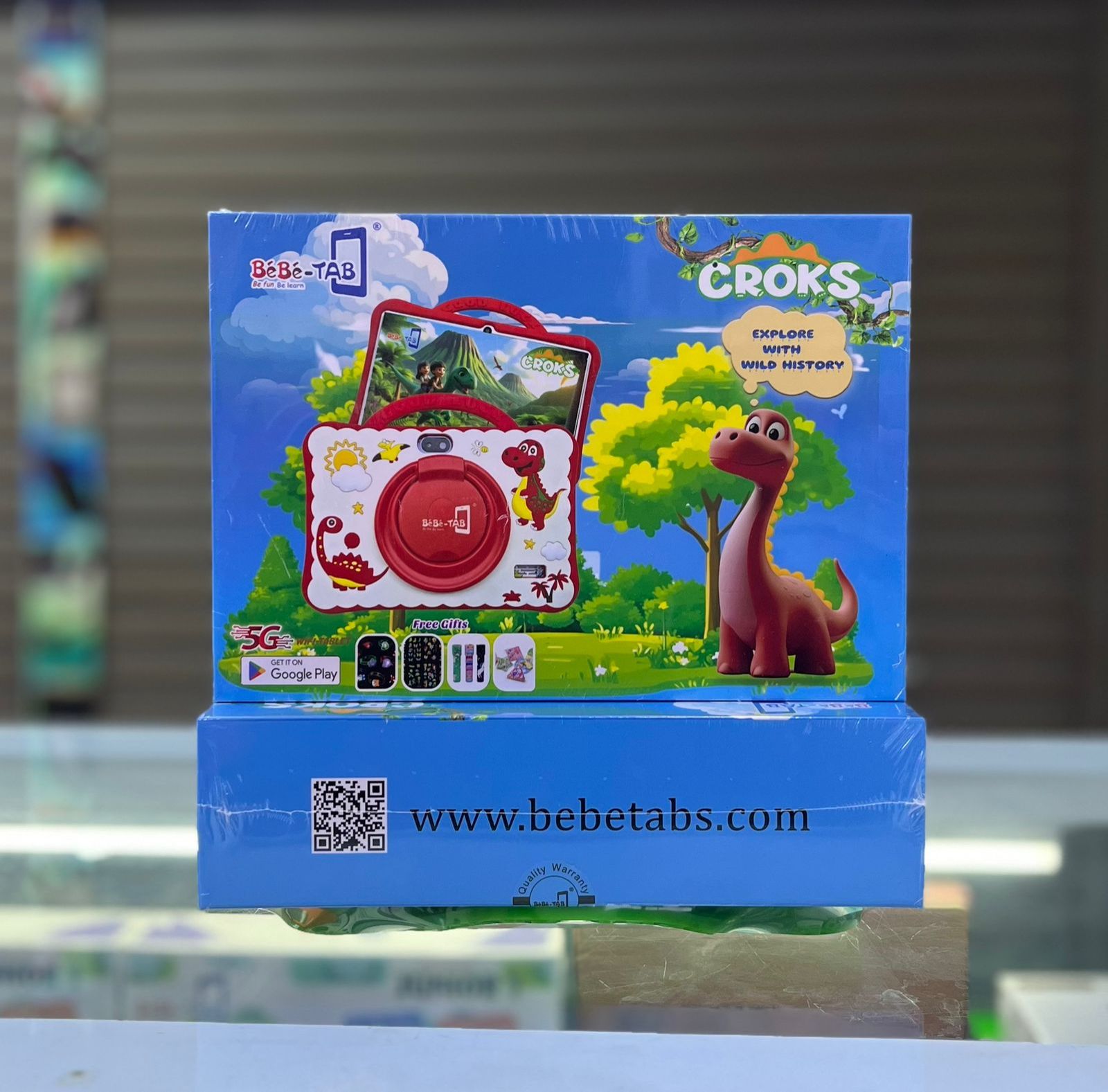 Bebe Tab Kids Tablet 7-Inch HD Display, 6GB RAM + 256GB ROM, Dual SIM Card Slot, WiFi & 4G LTE Support, Parental Control, Learning and Entertainment Tablet for Children