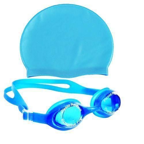 4-Piece Swimming Set for Kids & Beginners – Goggles, Swim Cap, Cartoon Towel & Drawstring Bag | Complete Pool & Beach Kit
