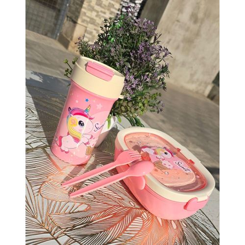 Premium Kids Lunch Boxes and Kids Water Bottles Set – Colorful, Durable & BPA-Free Partitioned Lunchbox with Multiple Compartments, Leak-Resistant Design, and Child-Friendly Water Bottle for School,