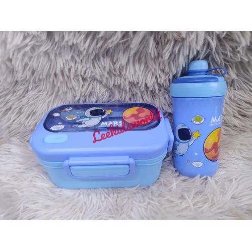 Premium Kids Lunch Boxes and Kids Water Bottles Set – Colorful, Durable & BPA-Free Partitioned Lunchbox with Multiple Compartments, Leak-Resistant Design, and Child-Friendly Water Bottle for School,