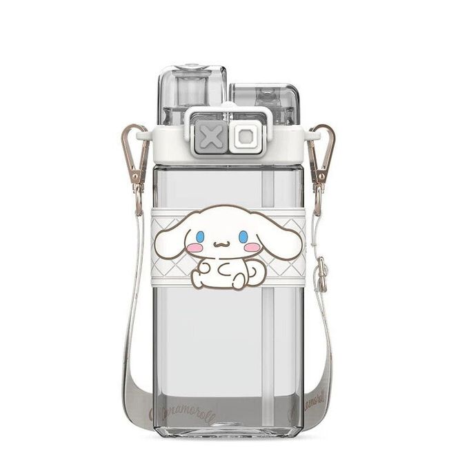 1PCS Adorable Sanrio Kids Water Bottle 500ML – BPA Free Dual Nozzle Sipper, Leakproof Bottle with Shoulder Strap, Cute School Water Bottle for Girls