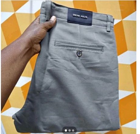 1 pc Men’s Stretch Soft Khaki Chino Trousers – Break Rules Collection Comfortable Flexible Smart Casual Pants for Everyday Wear