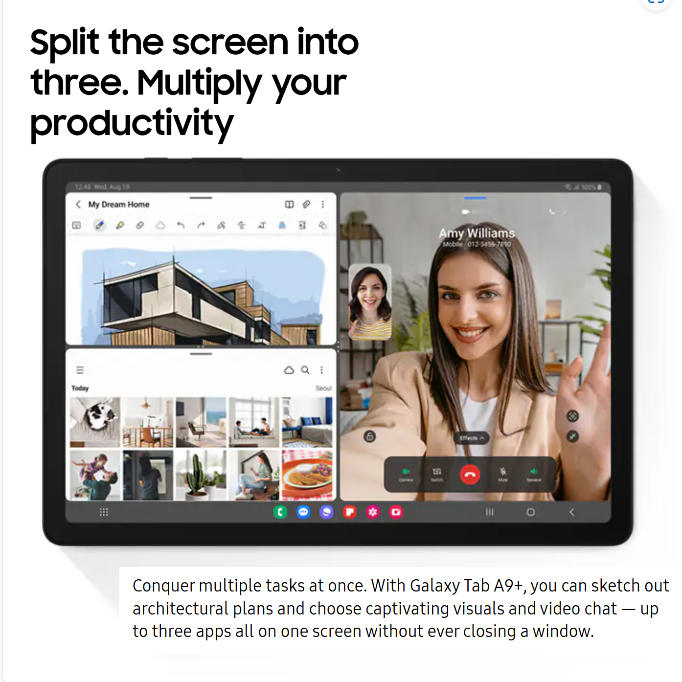 Brand New Samsung Galaxy Tab A9+ 5G 128GB + 4GB 11.0" TFT LCD 90Hz Display 8MP Camera Android 13 (Upgradable to Android 15) Snapdragon 695 15W 7040mAh Tablet