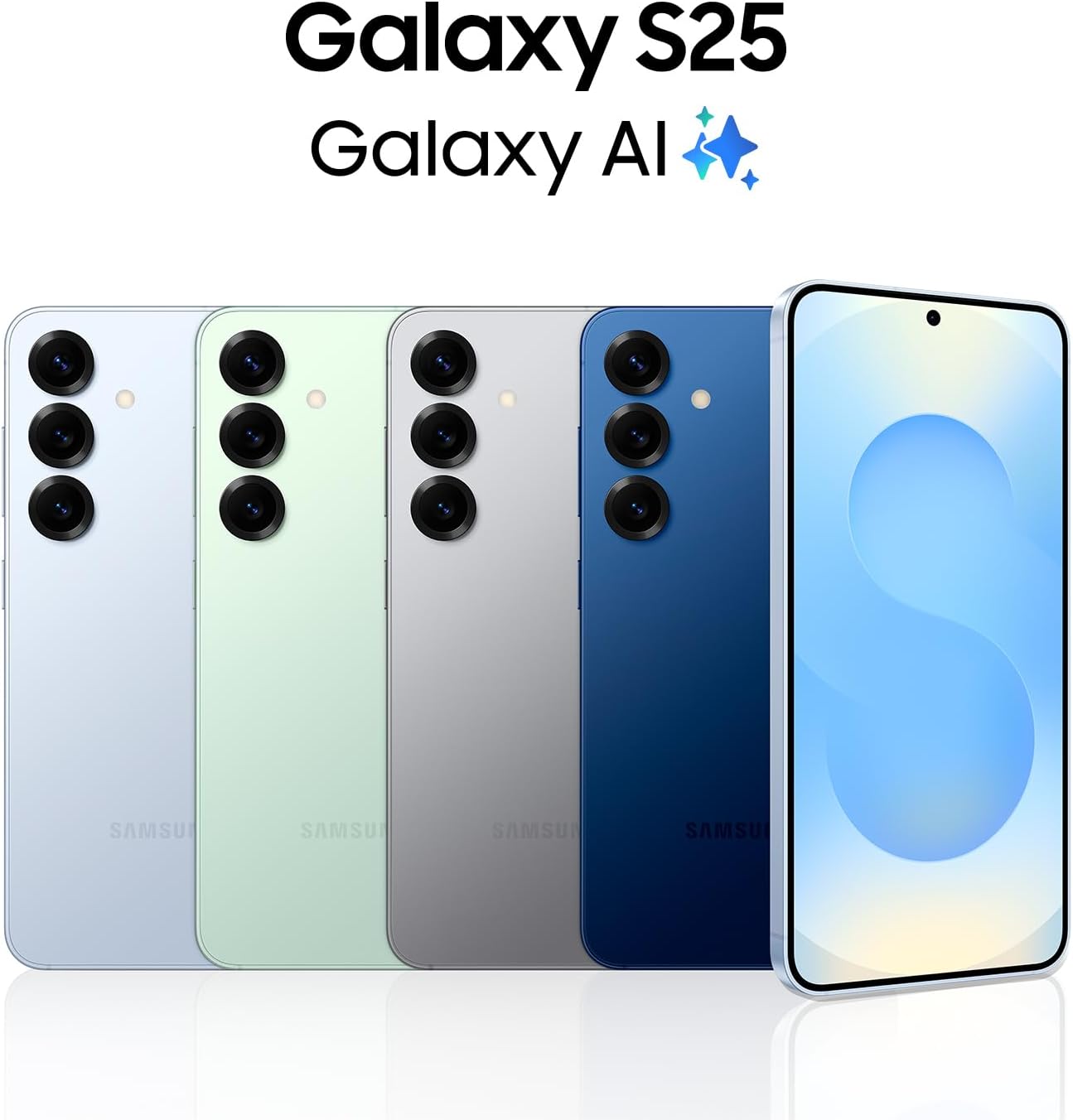 New Arrival Samsung Galaxy S25 5G 256GB + 12GB 6.2" 120Hz Dynamic LTPO AMOLED 2X Display 50MP Triple Camera Android 15 Snapdragon 8 Elite 4000mAh 25W Wired 15W Wireless Charge IP68 AI Smart Phone