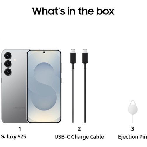 New Arrival Samsung Galaxy S25 5G 256GB + 12GB 6.2" 120Hz Dynamic LTPO AMOLED 2X Display 50MP Triple Camera Android 15 Snapdragon 8 Elite 4000mAh 25W Wired 15W Wireless Charge IP68 AI Smart Phone