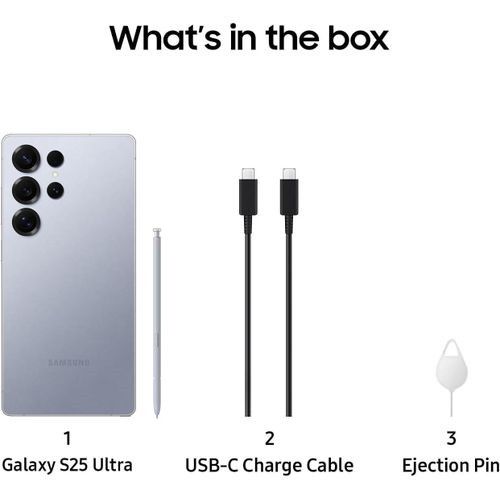 New Arrival Samsung Galaxy S25 Ultra 5G 512GB + 12GB 6.9" 120Hz Dynamic LTPO AMOLED 2X Display 200MP Quad Camera Android 15 Snapdragon 8 Elite 45W 5000mAh IP68 AI Smart Phone