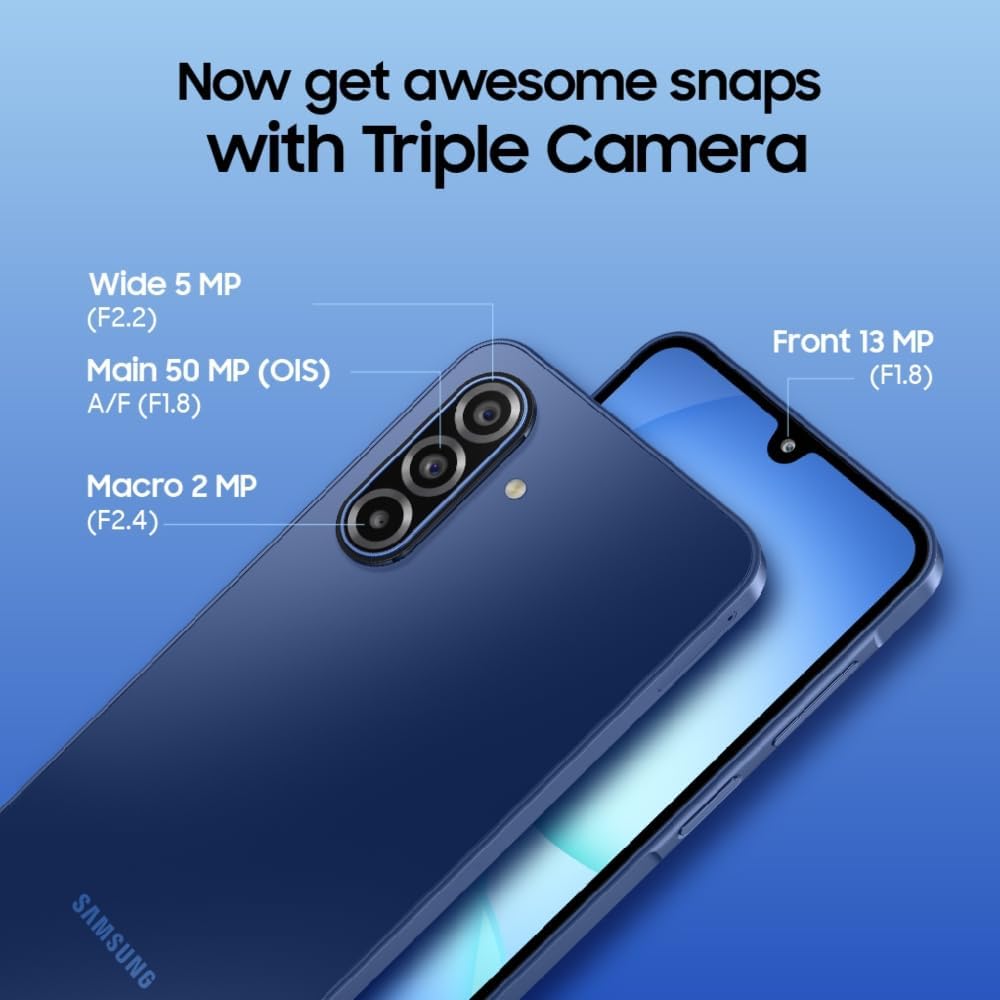 New Arrival Samsung Galaxy A17 128GB+6GB 6.7" Super AMOLED Display 50MP Triple Camera Android 15 Mediatek Helio G99 5000mAh 25W Type-C Charge Smart Phones phone