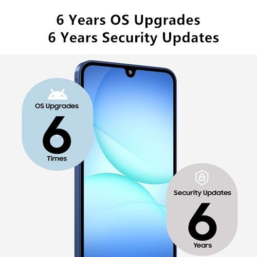 New Arrival Samsung Galaxy A17 128GB+6GB 6.7" Super AMOLED Display 50MP Triple Camera Android 15 Mediatek Helio G99 5000mAh 25W Type-C Charge Smart Phones phone