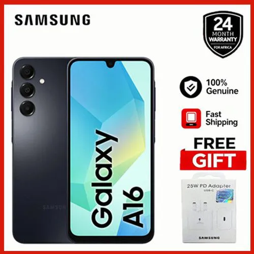 [Free Gift] Samsung Galaxy A16 128GB+4GB 6.7" Super AMOLED Display 50MP Triple Camera Android 14 Mediatek Helio G99 5000mAh 25W Type-C Charge Smart Phones phone