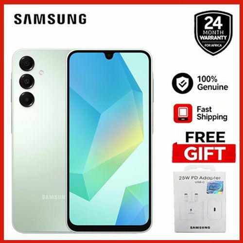 [Free Gift] Samsung Galaxy A16 128GB+4GB 6.7" Super AMOLED Display Mediatek Helio G99 50MP Triple Camera Android 14 5000mAh 25W Type-C Charge Smart Phones phone + 25W Travel Adapter Light Green