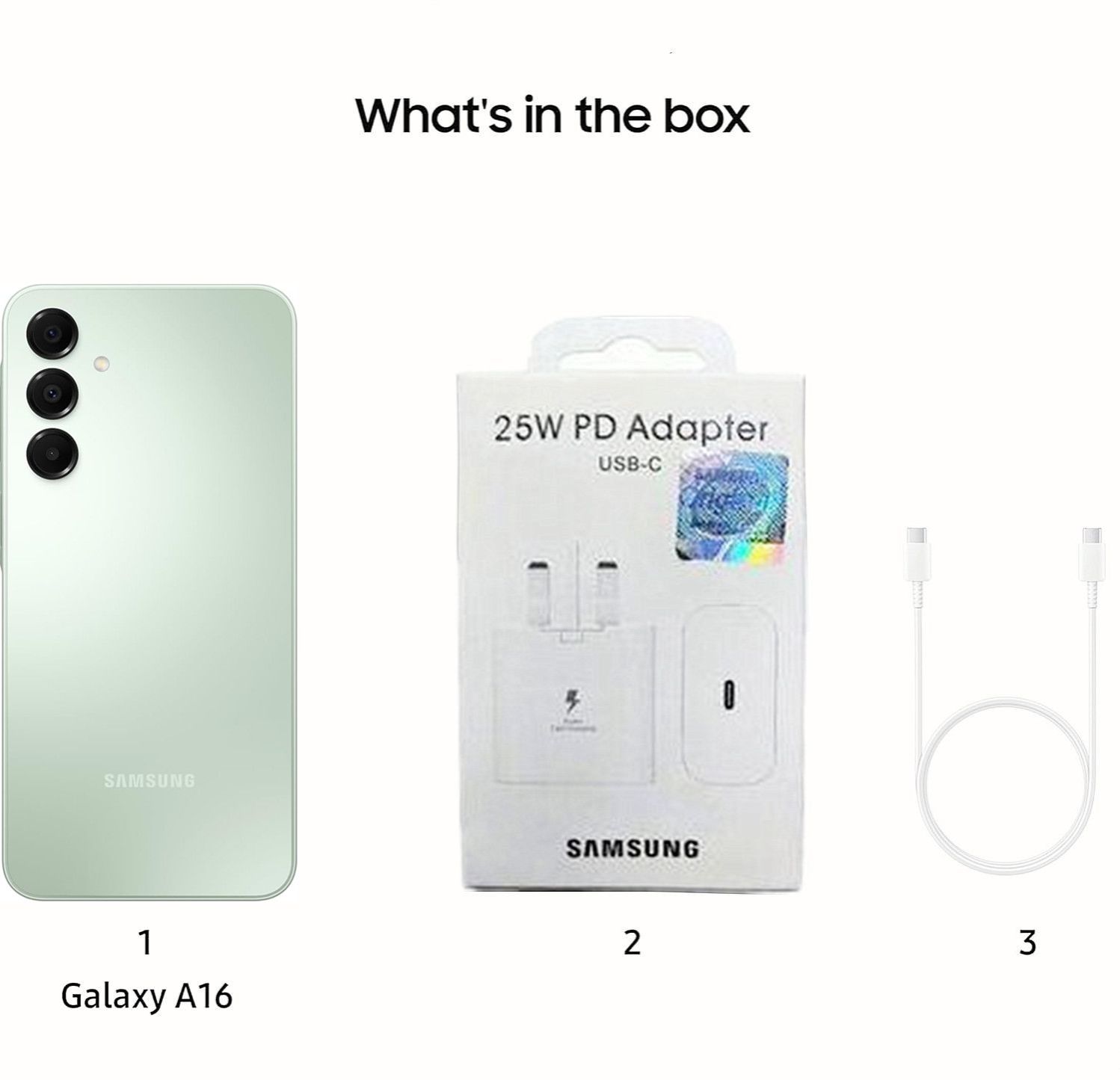[Free Gift] Samsung Galaxy A16 128GB+4GB 6.7" Super AMOLED Display Mediatek Helio G99 50MP Triple Camera Android 14 5000mAh 25W Type-C Charge Smart Phones phone + 25W Travel Adapter Light Green