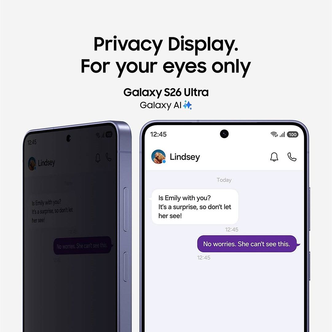 New Arrival Samsung Galaxy S26+ 5G 512GB + 12GB 6.7" 120Hz Dynamic LTPO AMOLED 2X Privacy Secure Display 50MP Snapdragon 8 Elite Gen 5 45W 4900mAh IP68 Android 16 S26 Plus AI Smart Phone