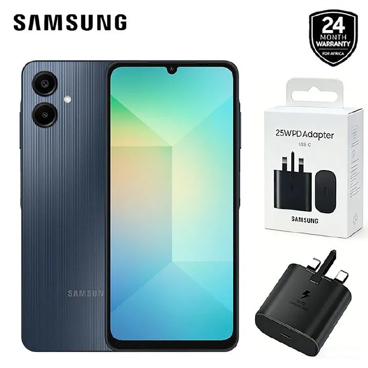 [Free Charger] Brand New Samsung Galaxy A06 64GB+4GB  MTK Helio G85 (12nm) 50MP Dual Camera 6.7" Large Display 5000mAh 25W Type-C Charge Android 14 Dual SIM Smart Phones Side Fingerprint Unlock phone