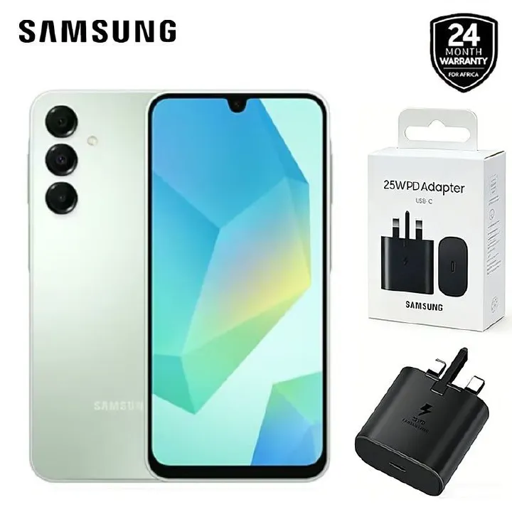 [Free Gift] Samsung Galaxy A16 128GB+4GB 6.7" Super AMOLED Display Mediatek Helio G99 50MP Triple Camera Android 14 5000mAh 25W Type-C Charge Smart Phones phone + 25W Travel Adapter Light Green