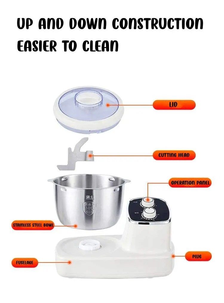 5L Multi-Purpose 2-in-1 Ferment Kitchen Appliance – Dough Maker, Bread & Pizza Mixing Machine with Smart Kneading, Adjustable Timer & 500W Motor