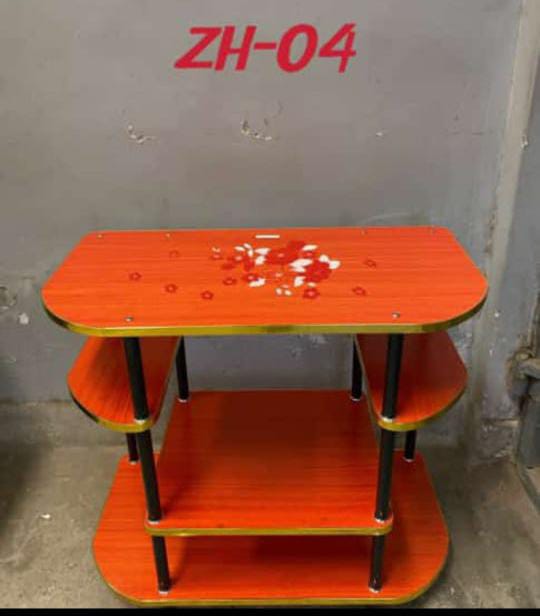 4-Layer Butterfly Wooden & Metallic TV Stand – Home Entertainment Center Organizer with Multi-Tier Storage for Media, Consoles & Living Room Essentials