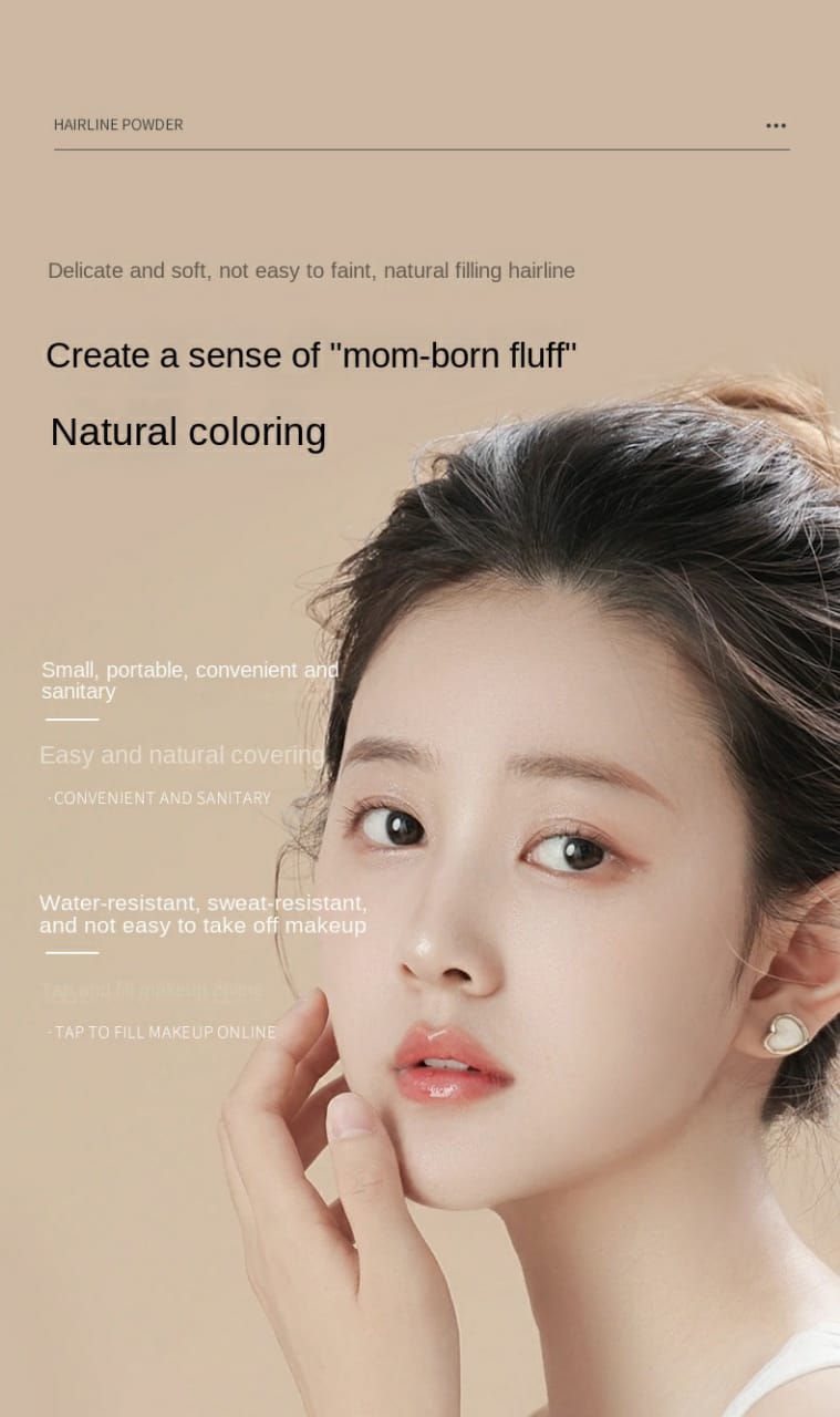 Hair Line Dye Powder Black & Brown – Natural Instant Root Cover Up, Waterproof Hairline Shadow Powder & Scalp Concealer for Thinning & Bald Spots.