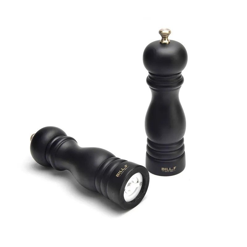 6 Inch Wood Pepper Grinder Mill – Adjustable Stainless Steel Grinder with Classic Wood Design for Fresh Spices, Salt & Pepper in Kitchen or Dining