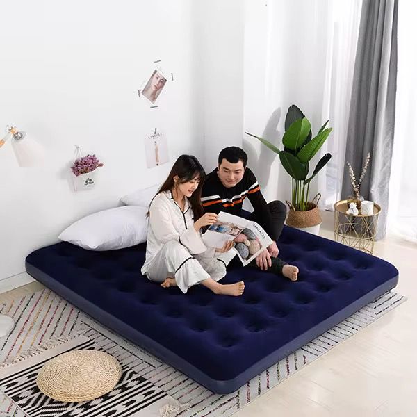INTEX Inflatable Mattress with Free Electric Pump – Available in Sizes 2.5x6, 3x6, 4x6 & 5x6 Feet for Guest, Camping & Home Use, Portable Air Bed