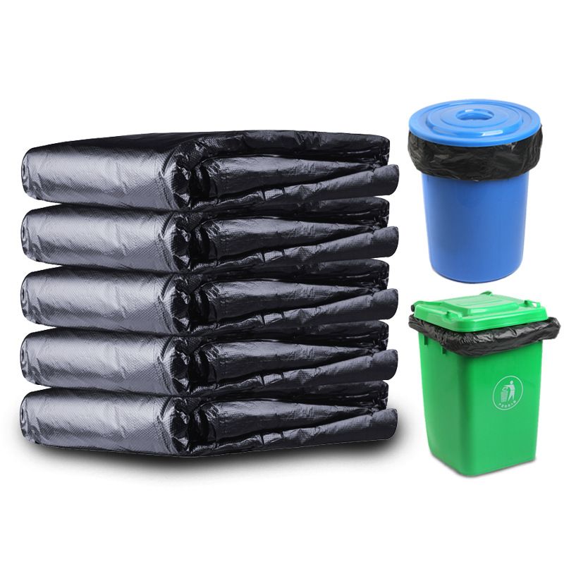 50pcs Disposable Garbage & Trash Bags – Available in Small, Medium & Large Sizes for Heavy Duty Household & Commercial Waste Disposal Needs