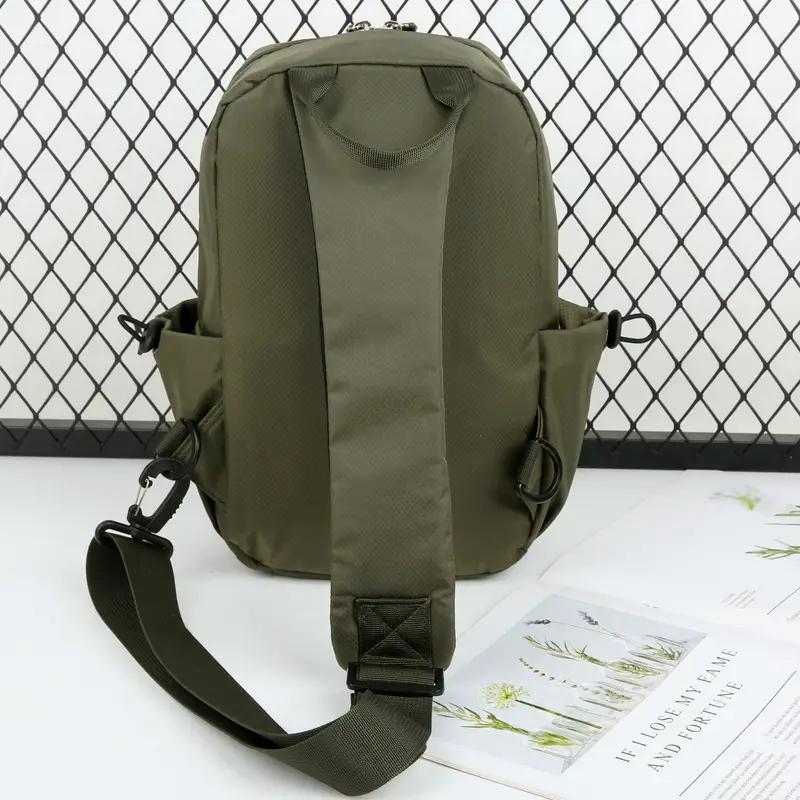 Casual Chest Cross Shoulder Bag for Sports, Leisure and Travel, Water-Resistant Fashion Crossbody Backpack with Adjustable Shoulder Strap for Daily Use and Outdoor Activities