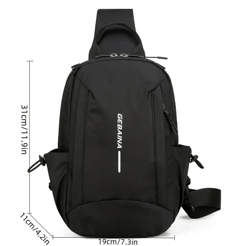 Casual Chest Cross Shoulder Bag for Sports, Leisure and Travel, Water-Resistant Fashion Crossbody Backpack with Adjustable Shoulder Strap for Daily Use and Outdoor Activities