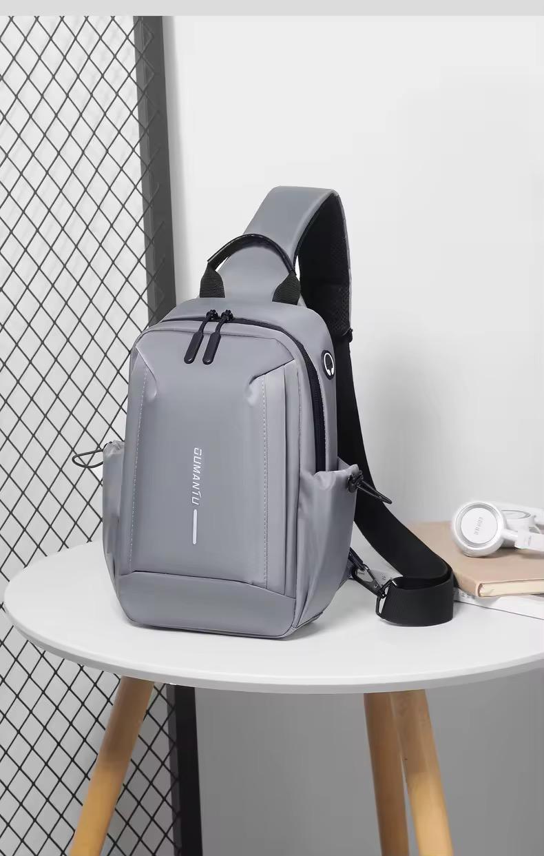 Casual Chest Cross Shoulder Bag for Sports, Leisure and Travel, Water-Resistant Fashion Crossbody Backpack with Adjustable Shoulder Strap for Daily Use and Outdoor Activities