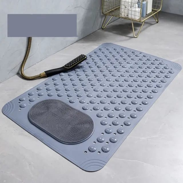 Anti-Slip Bathroom Mat Size 38x70cm – Non-Slip Absorbent Shower Mat with Rubber Underside for Bathroom Floor, Sink Area and Tub Safety at Home