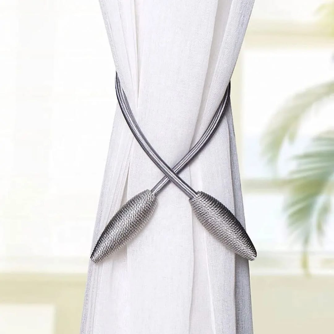 A Pair of Curtain Tie Backs – Decorative Hooks and Holdbacks for Drapes, Curtains and Window Treatments in Living Room, Bedroom or Home Decor
