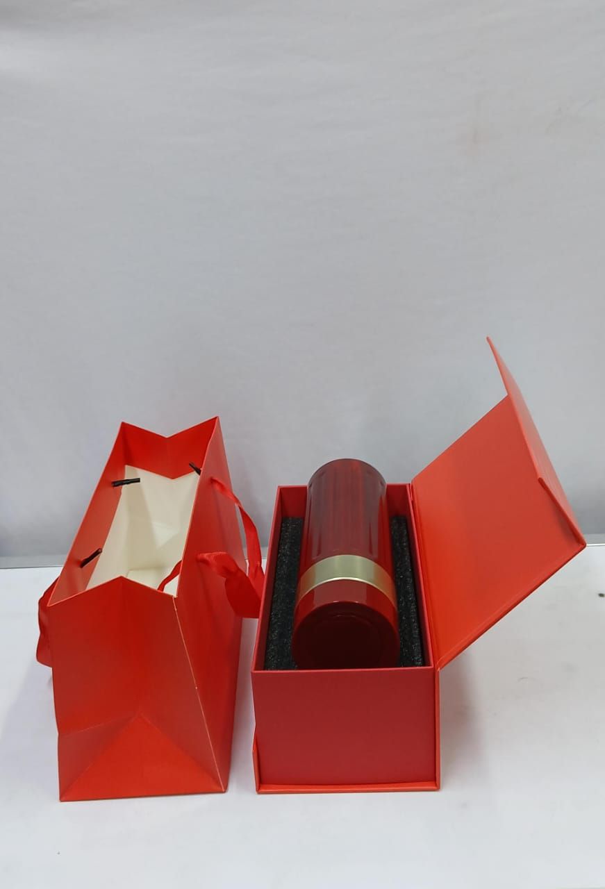 Thermal Insulated Vacuum Flask with Gift Box and Bag Set – 480ml Double Wall Stainless Steel Travel Thermos for Hot & Cold Beverages, Perfect for Gifting