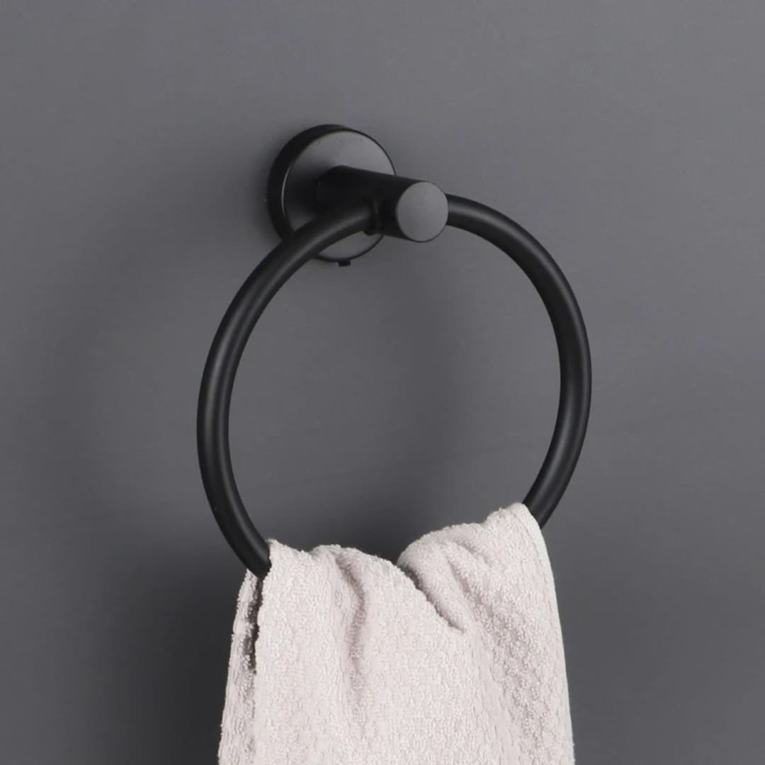 Round Towel Ring Holder Made of Stainless Steel – Wall Mounted Bathroom Towel Ring with Screws for Fixing, Ideal for Hand Towels in Bathroom or Kitchen