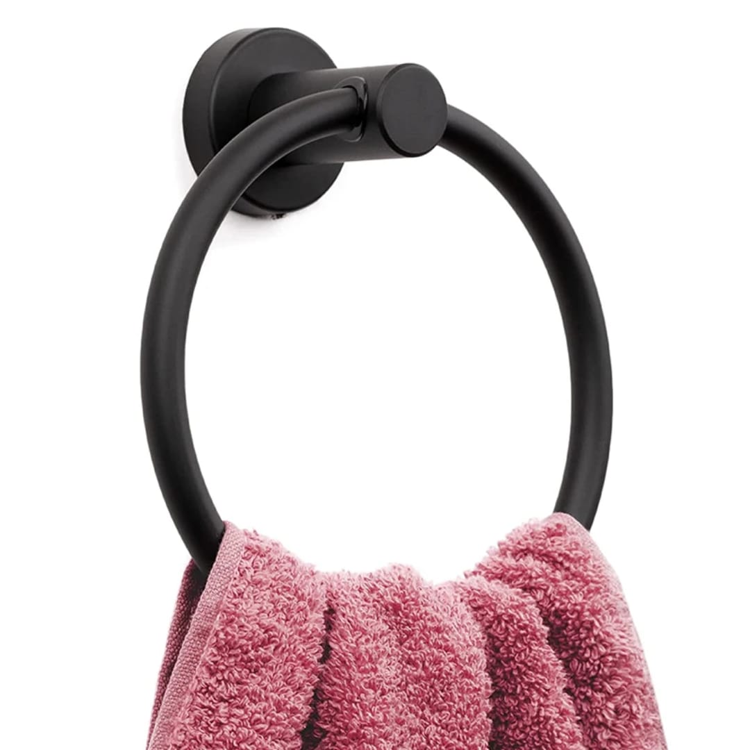 Round Towel Ring Holder Made of Stainless Steel – Wall Mounted Bathroom Towel Ring with Screws for Fixing, Ideal for Hand Towels in Bathroom or Kitchen