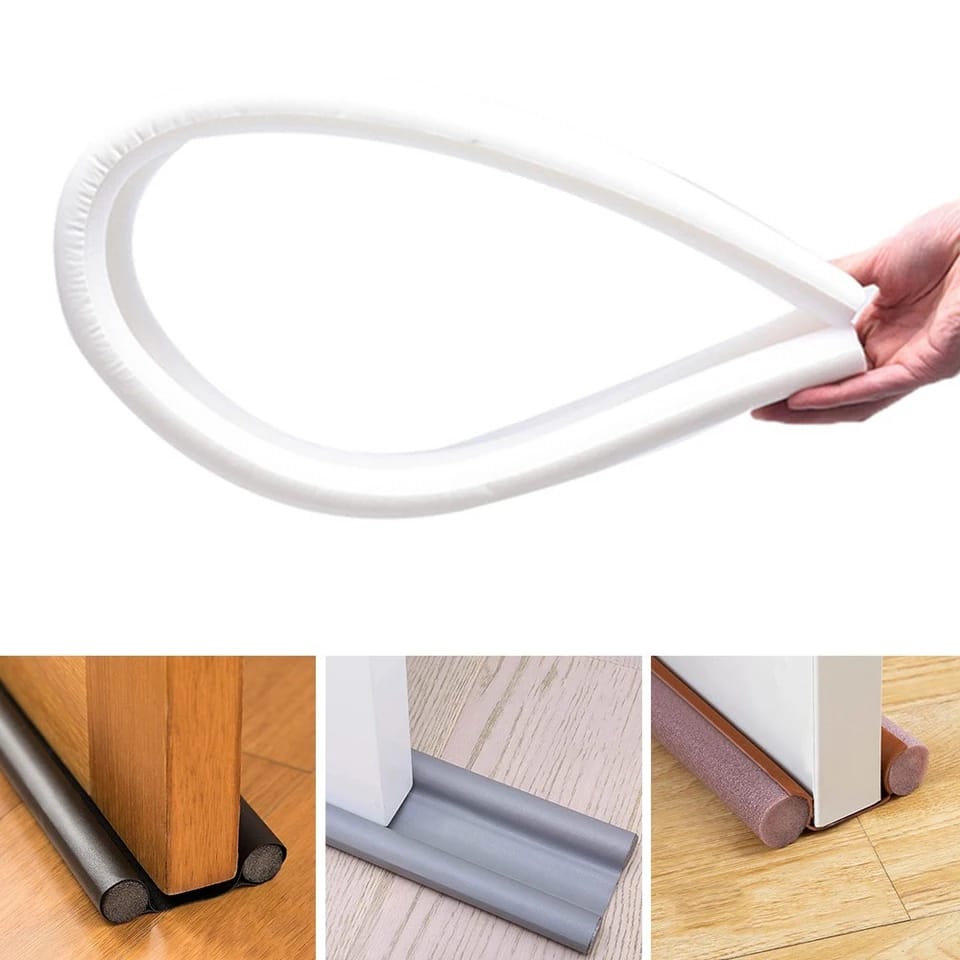 Bottom Door Sealer Strip 1 Meter Long – Self-Adhesive Weather Stripping for Door Bottom, Blocks Draft, Dust, Noise and Insects Under Doors