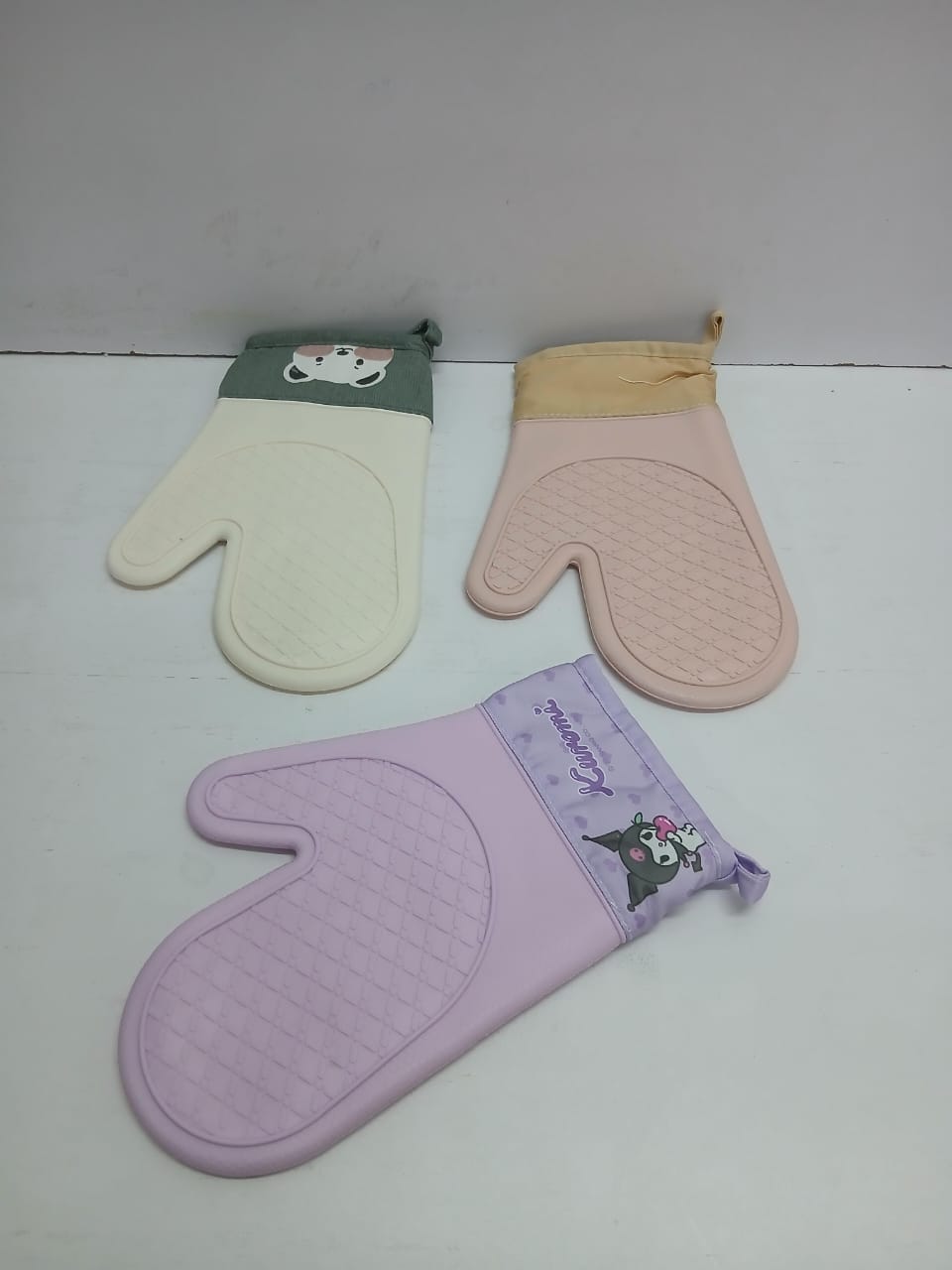 2pcs Insulated Kitchen Oven Gloves with Silicone Coating, Heat-Resistant Cooking Gloves for Baking, Grilling and Kitchen Use, Non-Slip Protective Hand Gloves
