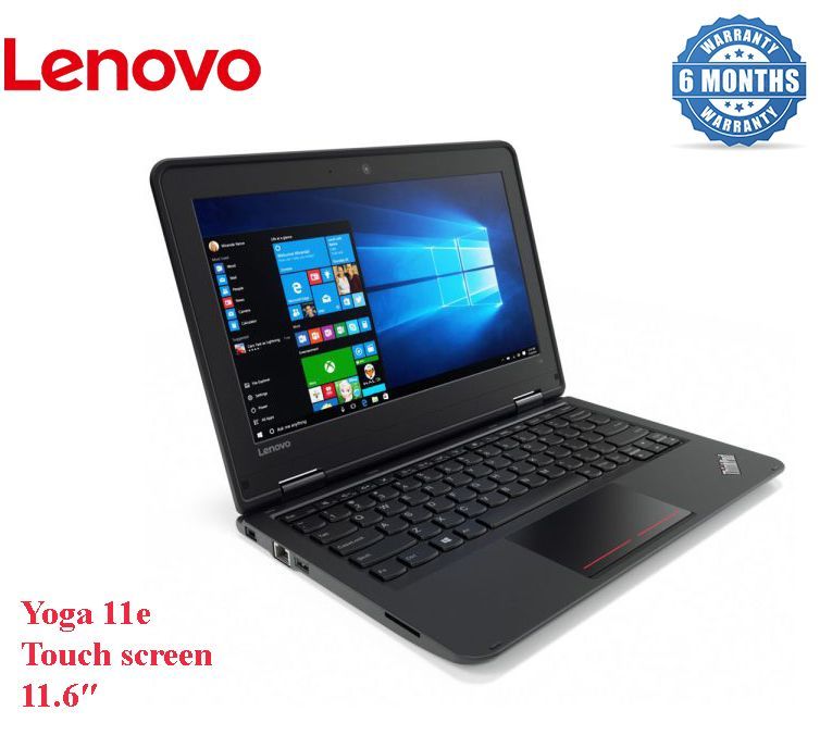 Lenovo ThinkPad Yoga 11e Touchscreen 11.6" Laptop Intel Celeron 4GB RAM 128GB SSD Webcam HDMI 360° flexibility WiFi Ethernet Windows refurbished Touch Screen