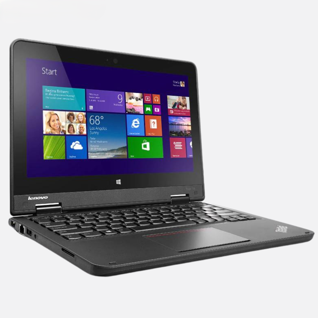 Lenovo ThinkPad Yoga 11e Touchscreen 11.6" Laptop Intel Celeron 4GB RAM 128GB SSD Webcam HDMI 360° flexibility WiFi Ethernet Windows refurbished Touch Screen