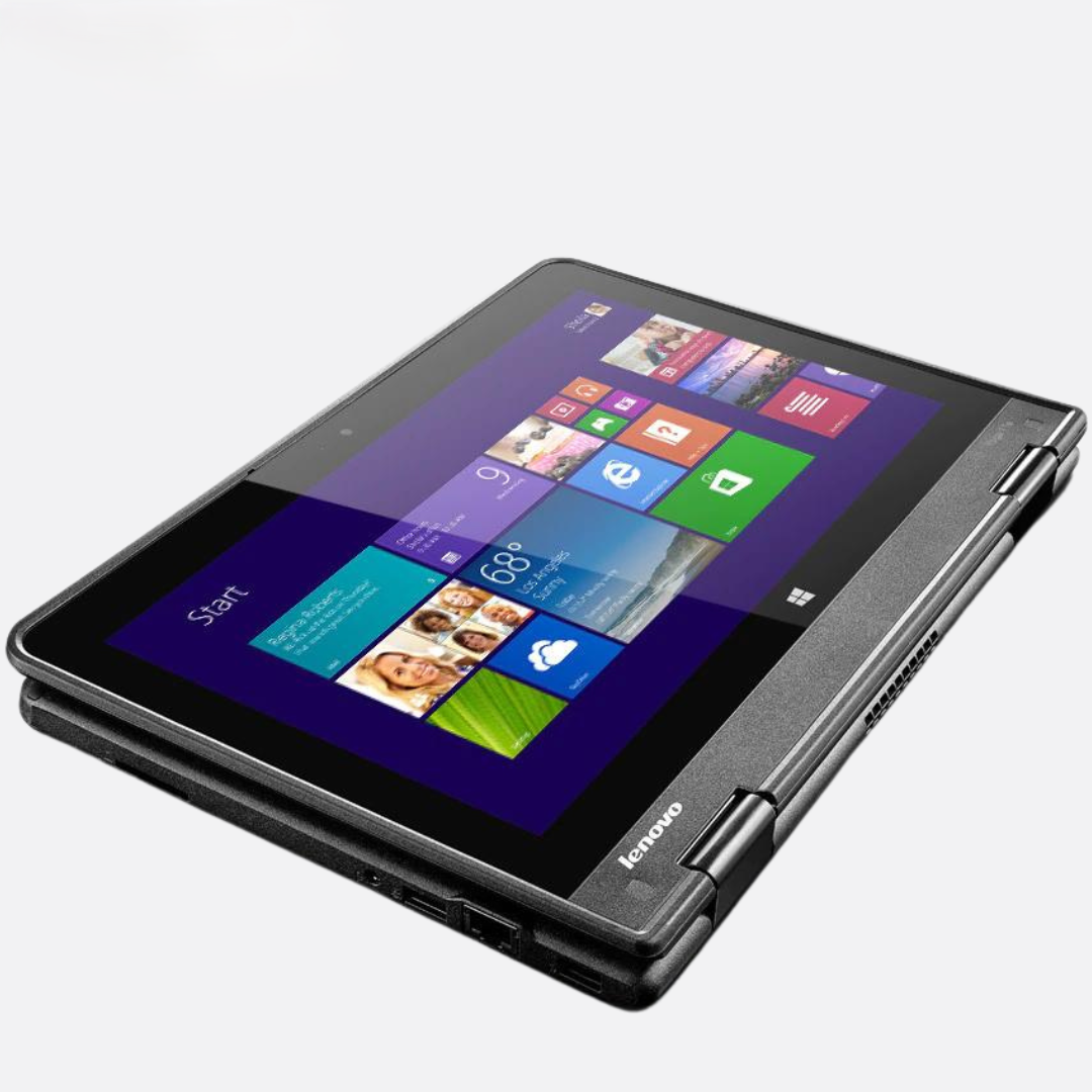 Lenovo ThinkPad Yoga 11e Touchscreen 11.6" Laptop Intel Celeron 4GB RAM 128GB SSD Webcam HDMI 360° flexibility WiFi Ethernet Windows refurbished Touch Screen