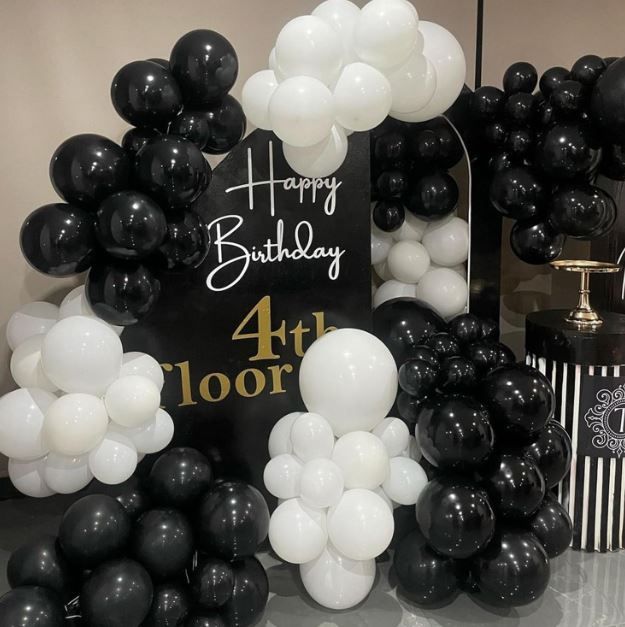 50pcs Quality black and white balloons party/birthday/event/celebration/wedding baby shower graduation decoration balloons