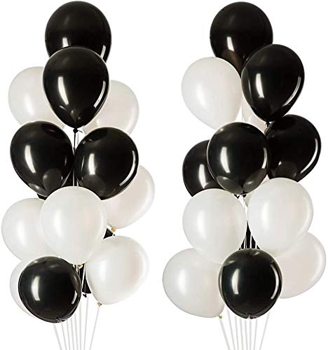 50pcs Quality black and white balloons party/birthday/event/celebration/wedding baby shower graduation decoration balloons