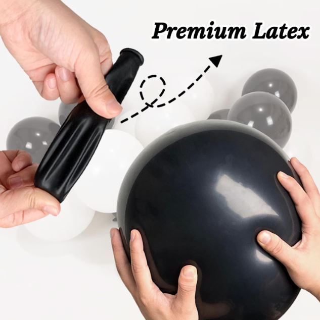 50pcs Quality black and white balloons party/birthday/event/celebration/wedding baby shower graduation decoration balloons