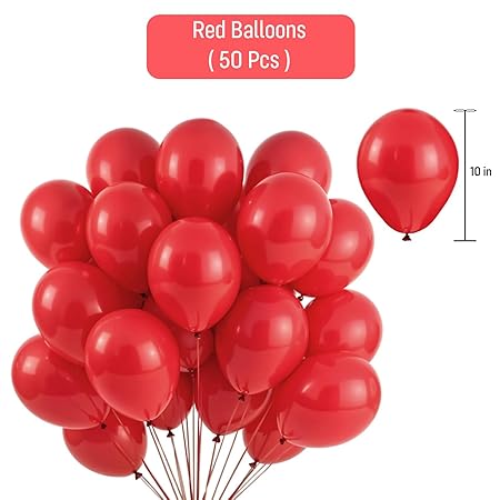 50 Quality Red balloons Valentines/party/birthday/event/celebration/wedding baby shower graduation decoration balloons