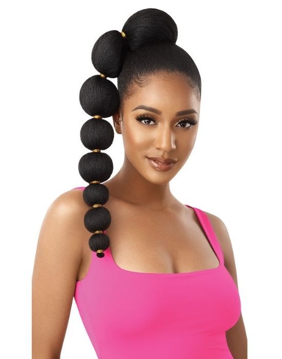 Bubble Natural hair Ponytail Extension long black kinky curly lantern afro Black hair extension