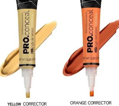 L.A Girl HD Pro Concealer/ Foundation L A Girl /yellow/orange color correctors concealer makeup foundation Lasting Oil Control Cosmetics Nude Makeup Highlighter